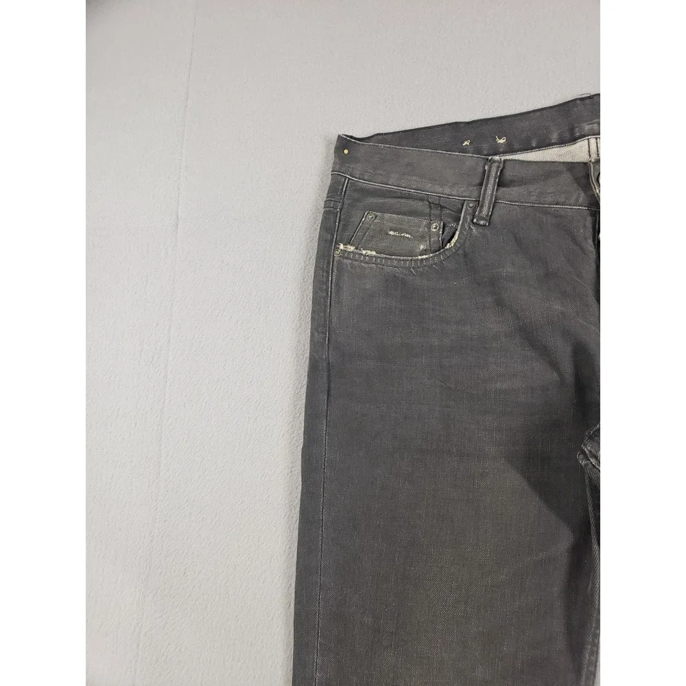AllSaints Spitalfields Jacks Place Men Jean 34 Gray Wash Denim Straight Trousers